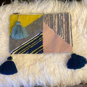 Beautiful fabric/yarn clutch